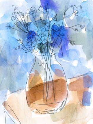 Picture of BUNCH OF BLUE FLOWERS II