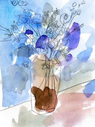 Picture of BUNCH OF BLUE FLOWERS IV