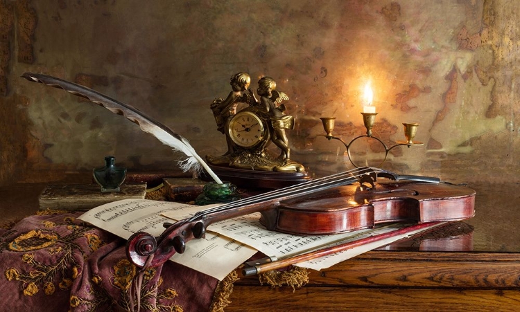 Picture of STILL LIFE WITH VIOLIN AND CLOCK