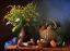 Picture of STILL LIFE WITH MUSHROOMS AND BOUQUET