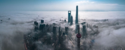 Picture of SHANGHAI IN THE FOG FROM ABOVE