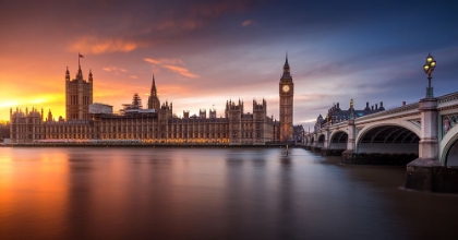 Picture of LONDON PALACE OF WESTMINSTER SUNSET