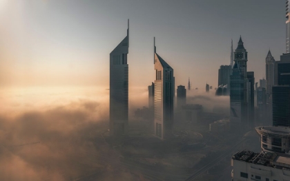 Picture of FOG LOCKDOWN ON THE CITY OF STEEL