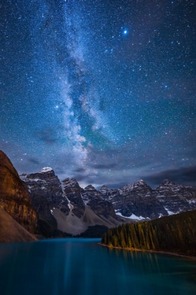 Picture of MORAINE LAKE UNDER THE NIGHT SKY