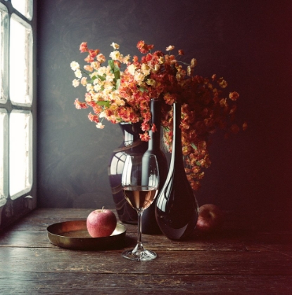 Picture of STILL LIFE WITH WINE AND AN APPLE