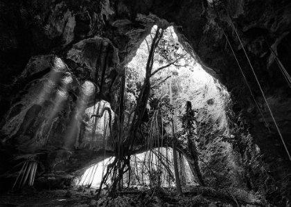 Picture of MIDDLE CAICOS CAVE IN BW