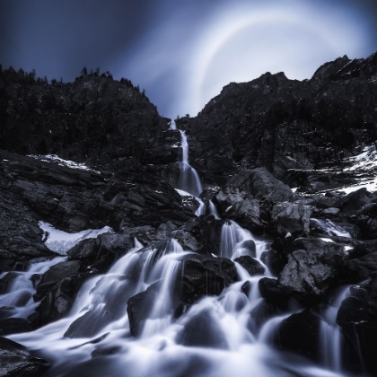 Picture of MOONRISE AT THE WATERFALL