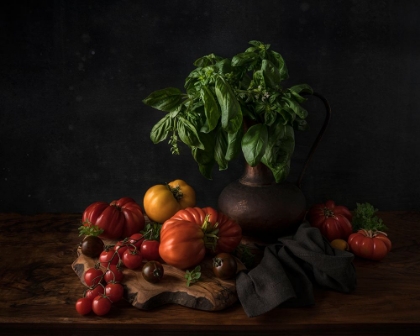 Picture of STILL LIFE WITH TOMATOES AND BASIL