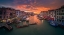Picture of GRAND CANAL AT SUNSET -VIEW FROM THE RIALTO BRIDGE -VENICE .
