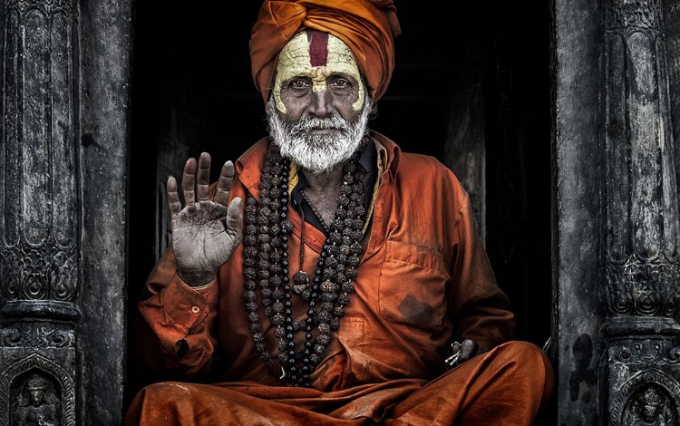 Picture of AT THE PASHUPATINATH TEMPLE - KATHMANDU