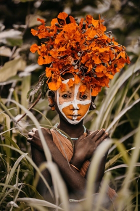 Picture of SURI BOY AND FLOWERS