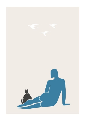 Picture of WOMAN AND CAT