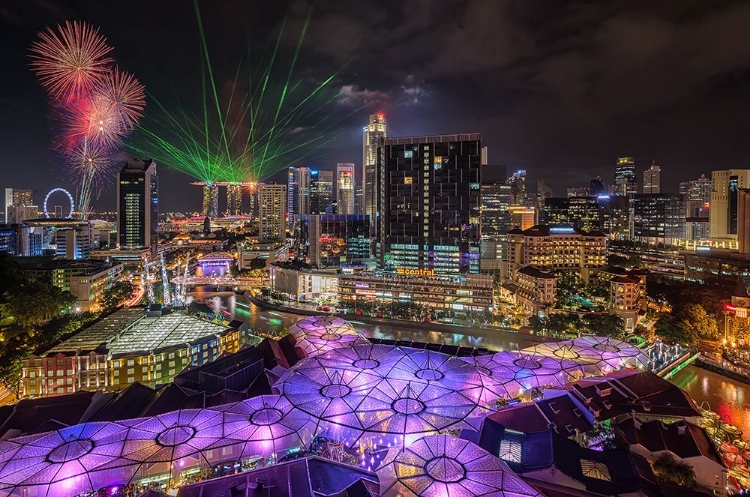 Picture of SINGAPORE CLARK QUAY NIGHT VIEW