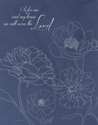 Picture of SERVE THE LORD FLORAL SKETCH