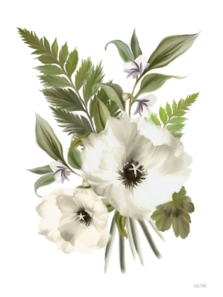 Picture of FERN BOTANICAL IN WHITE