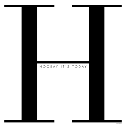 Picture of H IS FOR HOORAY ON WHITE