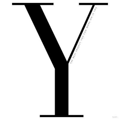 Picture of Y IS FOR YOU ON WHITE