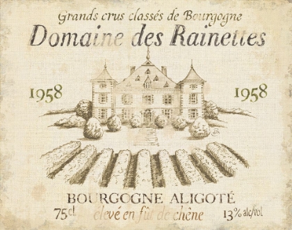 Picture of FRENCH WINE LABEL III CREAM