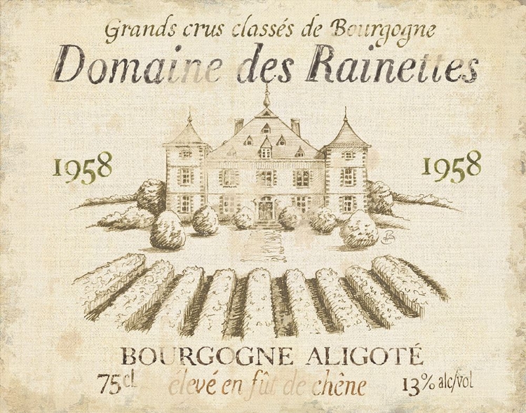 Picture of FRENCH WINE LABEL III CREAM