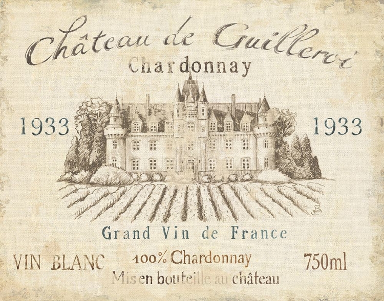 Picture of FRENCH WINE LABEL IV CREAM