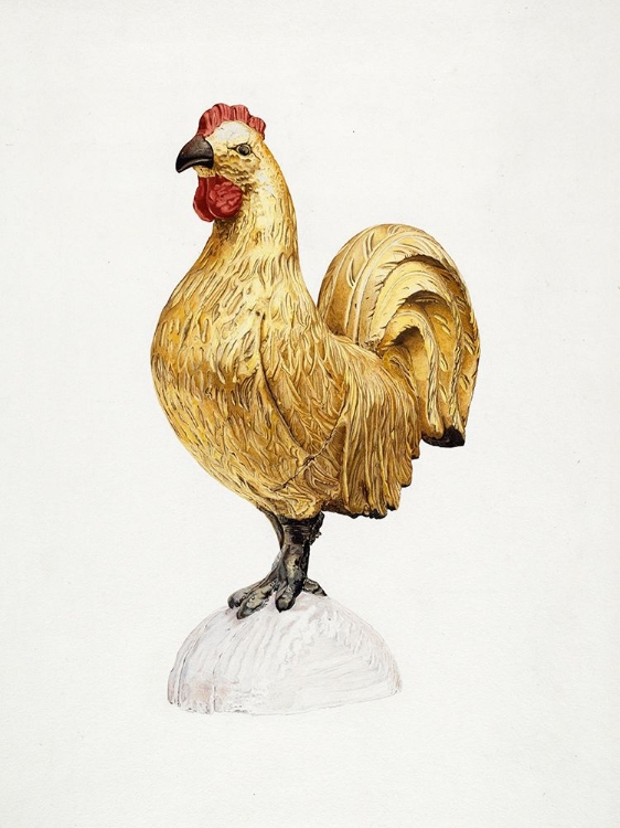 Picture of GILDED WOODEN ROOSTER