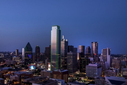 Picture of DOWNTOWN DALLAS-TEXAS AT DUSK