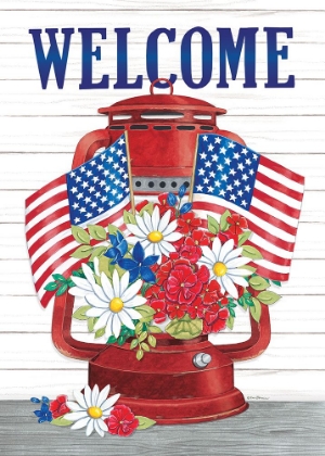 Picture of WELCOME PATRIOTIC LANTERN