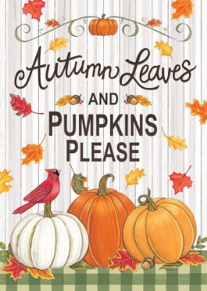 Picture of AUTUMN LEAVES AND PUMPKINS PLEASE