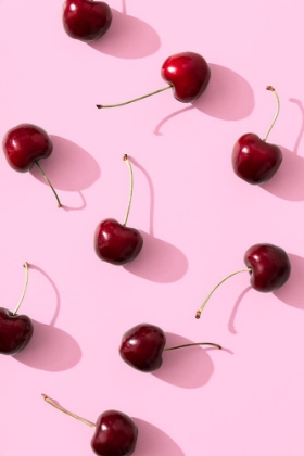 Picture of CHERRIES ON PINK BACKGROUND