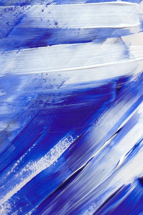Picture of WHITE ON BLUE BRUSH STROKES