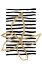 Picture of GOLDEN FLOWER ON BLACK STRIPES
