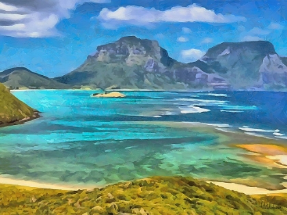 Picture of BLUE BAY WITH MOUNTAINS