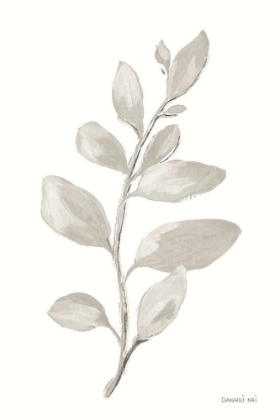 Picture of GRAY SAGE LEAVES I ON WHITE