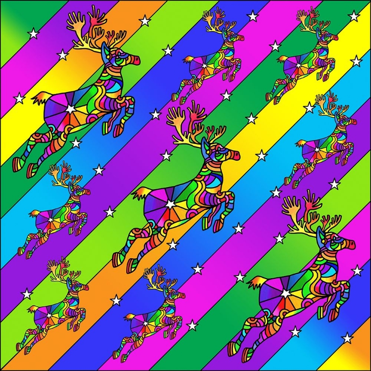 Picture of POP ART REINDEER