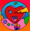 Picture of POP-ART-LIGHTNING-HEART-CIRCLE
