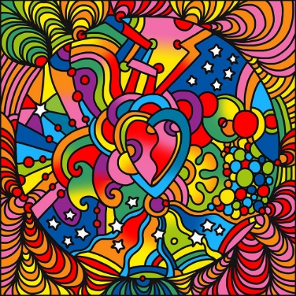 Picture of POP ART HEART SWIRLS