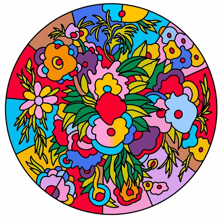 Picture of CIRCLE FLOWERS 6201