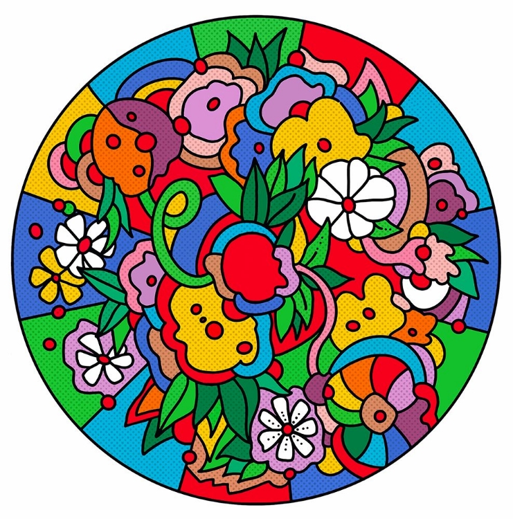Picture of CIRCLE FLOWERS 6203