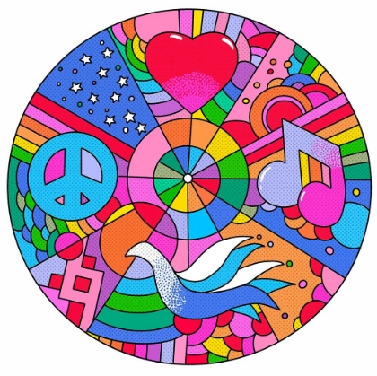 Picture of CIRCLE PEACE LOVE MUSIC