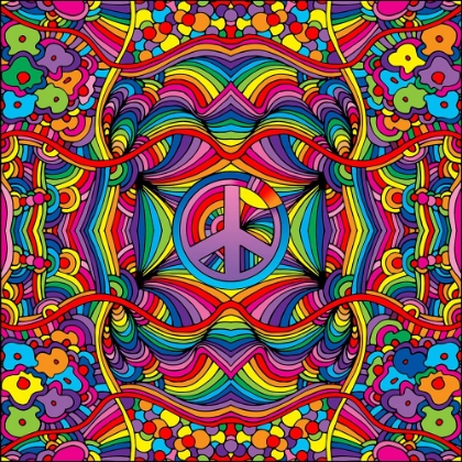 Picture of SWIRLS PEACE SIGN PATTERN