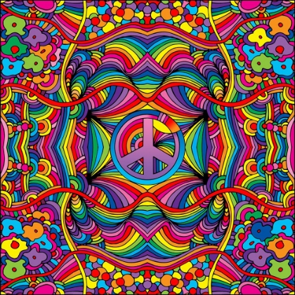 Picture of SWIRLS PEACE SIGN PATTERN