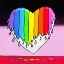 Picture of RAINBOW PAINT HEART 2