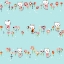 Picture of WHITE CAT IN FLOWERS