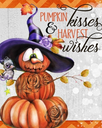 Picture of PUMPKIN KISSES AND HARVEST WISHES JACK O MAN 2 - COLOR