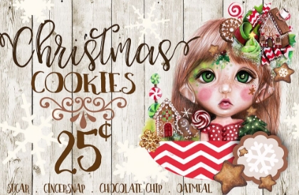 Picture of CHRISTMAS COOKIES SIGN - GINGER MUNCHKINZ ELF