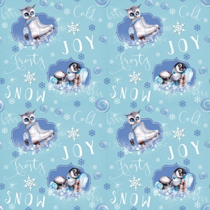 Picture of BLUE SNOWFLAKE OWL PENGUIN - PATTERN