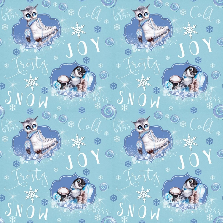 Picture of BLUE SNOWFLAKE OWL PENGUIN - PATTERN