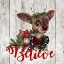 Picture of RUDOLPH - WOOD BACKGROUND