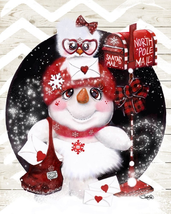Picture of SANTA LETTER DELIVERY SNOWMAN