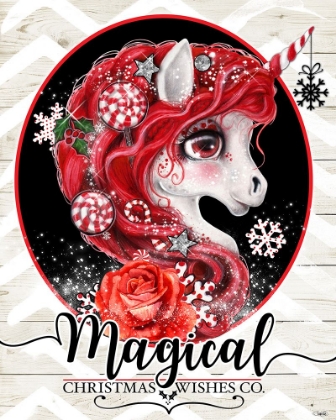Picture of MAGICAL CHRISTMAS WISHES PEPPERMINT UNICORN